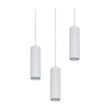 Soka 3 Light Tube Chandelier – Matt White