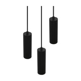 Soka 3 Light Tube Chandelier – Matt Black