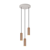 Soka 3 Light Tube Chandelier – Coffee