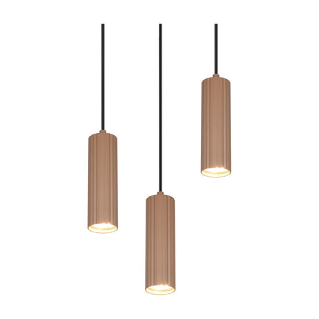Soka 3 Light Tube Chandelier – Coffee