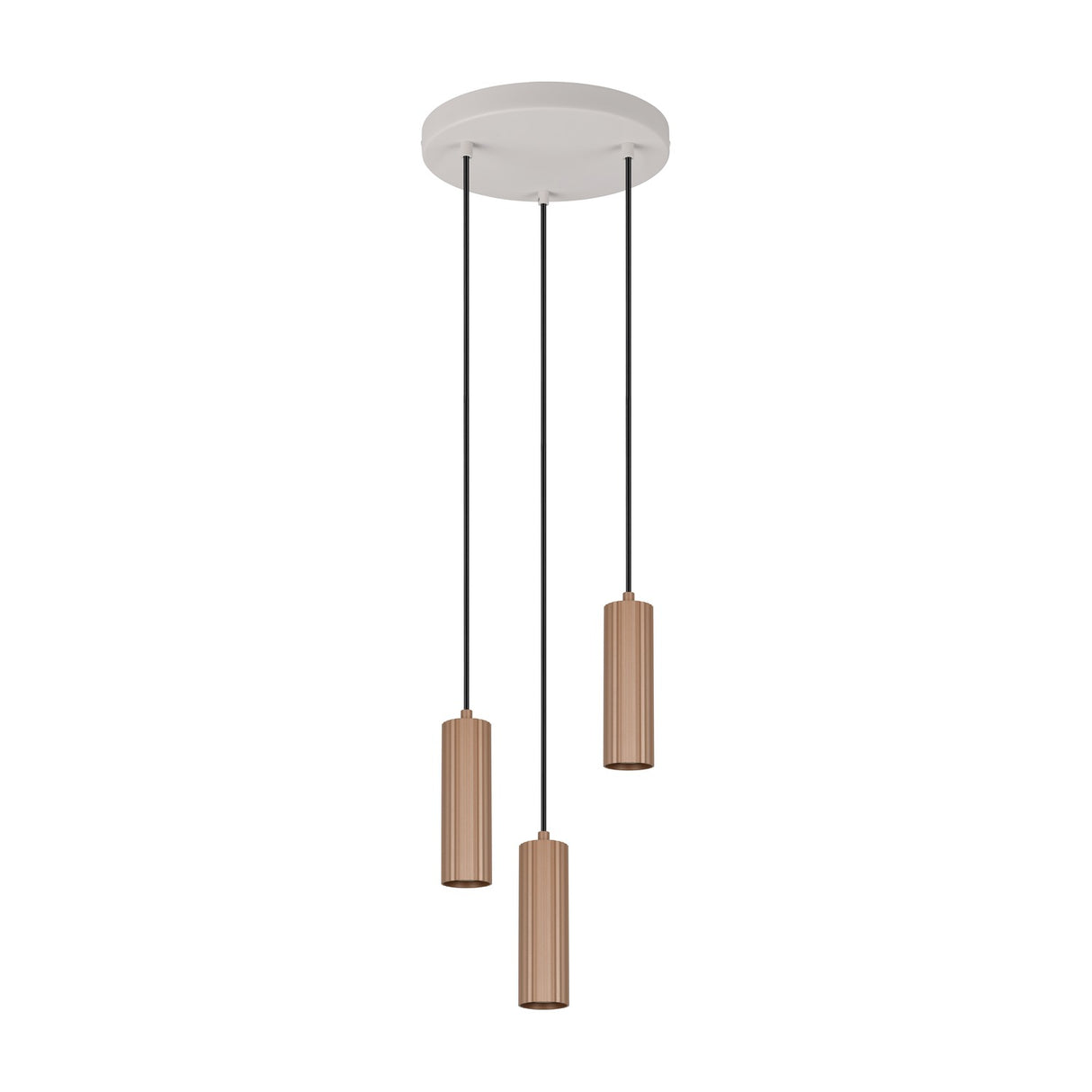 Soka 3 Light Tube Chandelier – Coffee