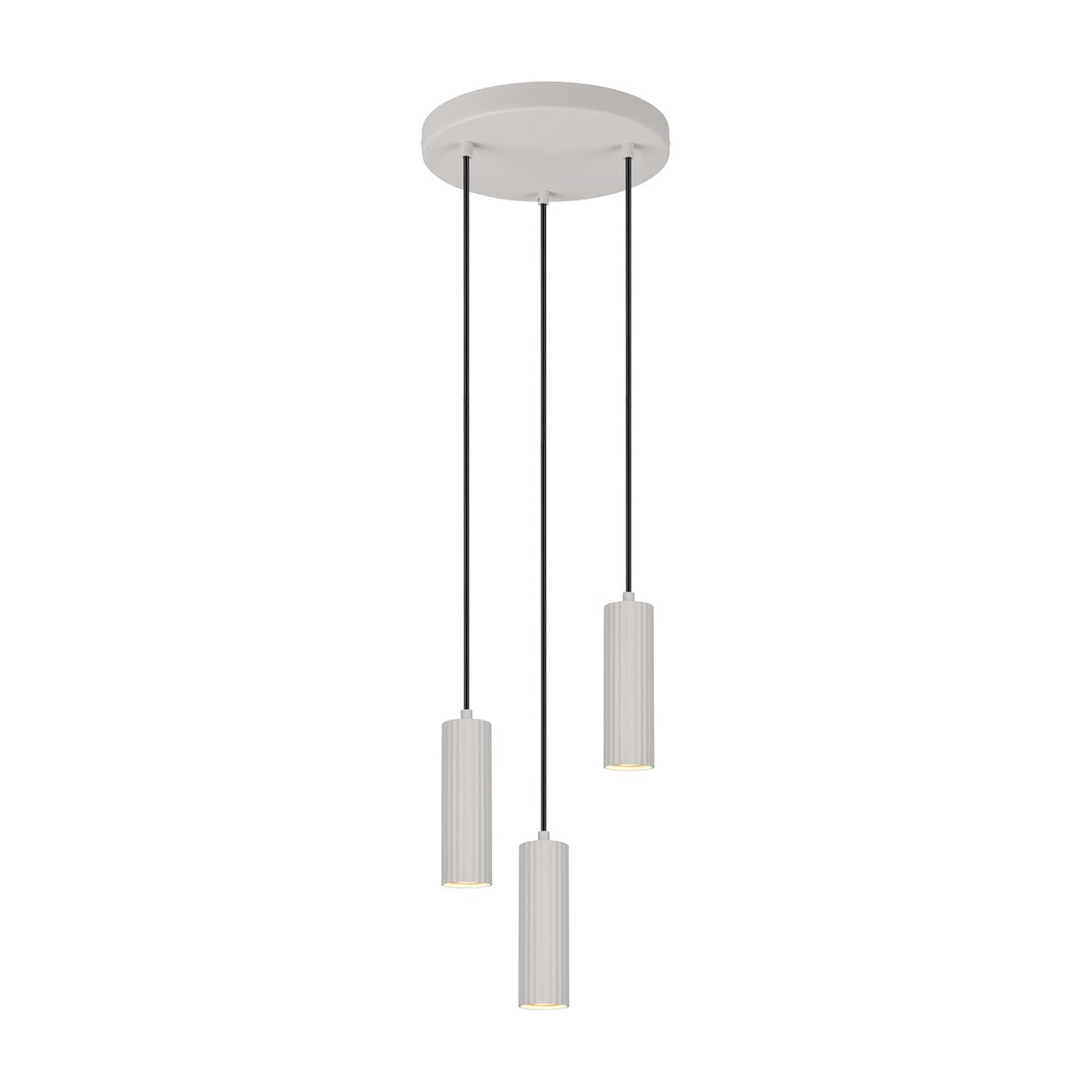 Soka 3 Light Chandelier – Warm Grey