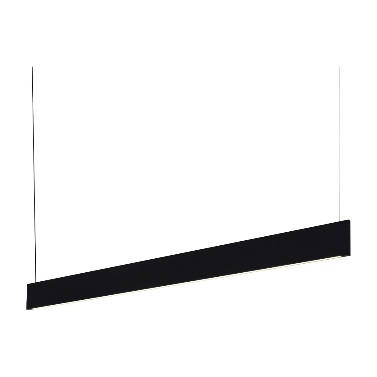 Steel Linear Pendant Light Wide 3000K 24W - Black