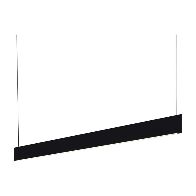 Steel Linear Pendant Light Wide 3000K 24W - Black