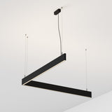 Steel Linear Pendant Light Up & Down Accent 3000K - White in situ