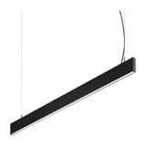 Steel Linear Pendant Light - Wide 4000K Black