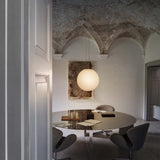 Mapa Globe Pendant Light 150mm - White & Opal Glass in situ