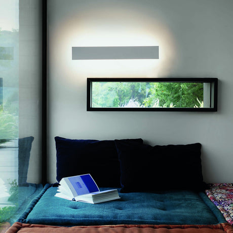 Zig Zag Square Wall Light 530mm - Black in situ