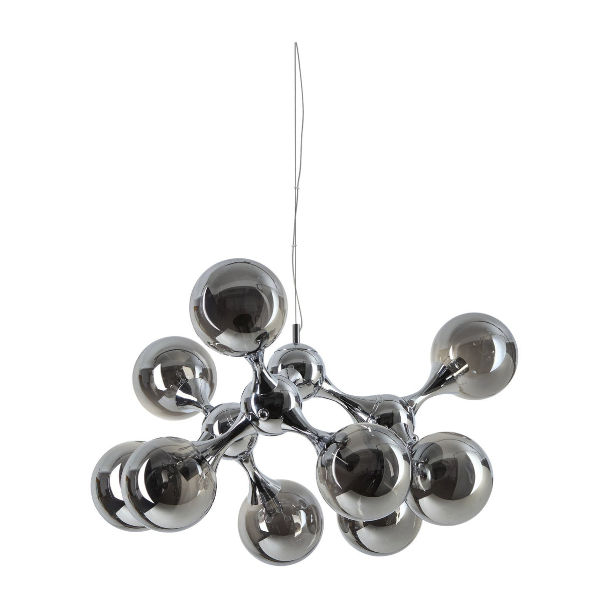 Nodi Chandelier - Chrome & Etched Glass (9 Light)
