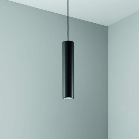 Deva Tube Track Pendant Light 6W 4000K - Black in situ
