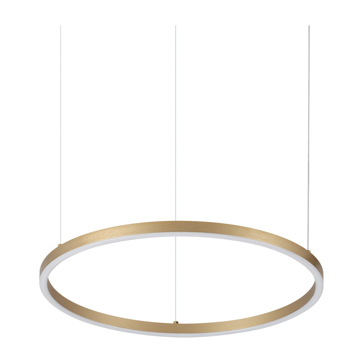 Oracle Slim Round Pendant Light 500mm 3000K - Brass