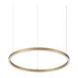 Oracle Slim Round Pendant Light 500mm 3000K - Brass