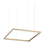 Oracle Slim Square Pendant Light 500mm 3000K - Brass