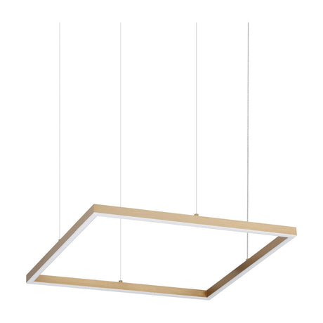 Oracle Slim Square Pendant Light 500mm 3000K - Brass