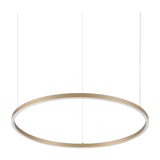 Oracle Slim Round Pendant Light 700mm 3000K - Brass