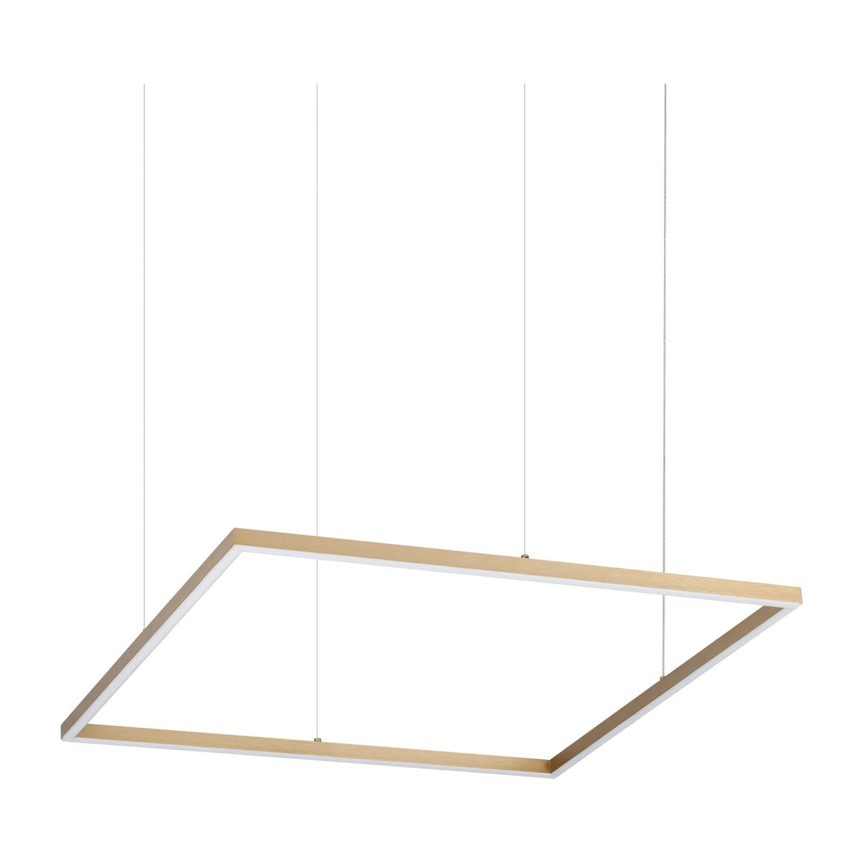 Oracle Slim Square Pendant Light 700mm 3000K - Brass