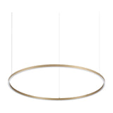 Oracle Slim Round Pendant Light 900mm 3000K - Brass