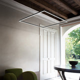Oracle Slim Square Pendant Light 900mm 3000K - Brass in situ