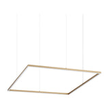 Oracle Slim Square Pendant Light 900mm 3000K - Brass
