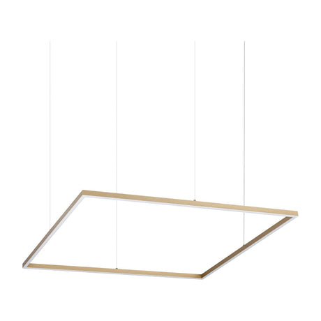 Oracle Slim Square Pendant Light 900mm 3000K - Brass