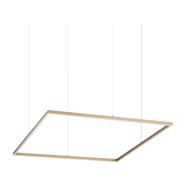 Oracle Slim Square Pendant Light 900mm 3000K - Brass