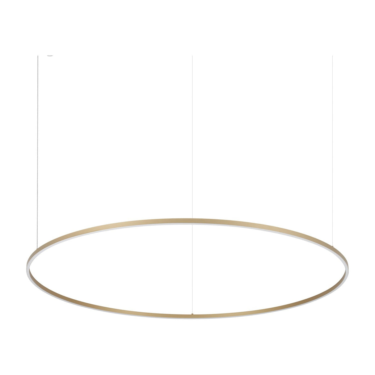 Oracle Slim Round Pendant Light 1500mm 3000K - Brass