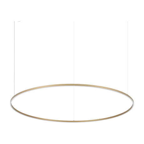 Oracle Slim Round Pendant Light 1500mm 3000K - Brass