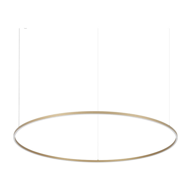 Oracle Slim Round Pendant Light 1500mm 3000K - Brass