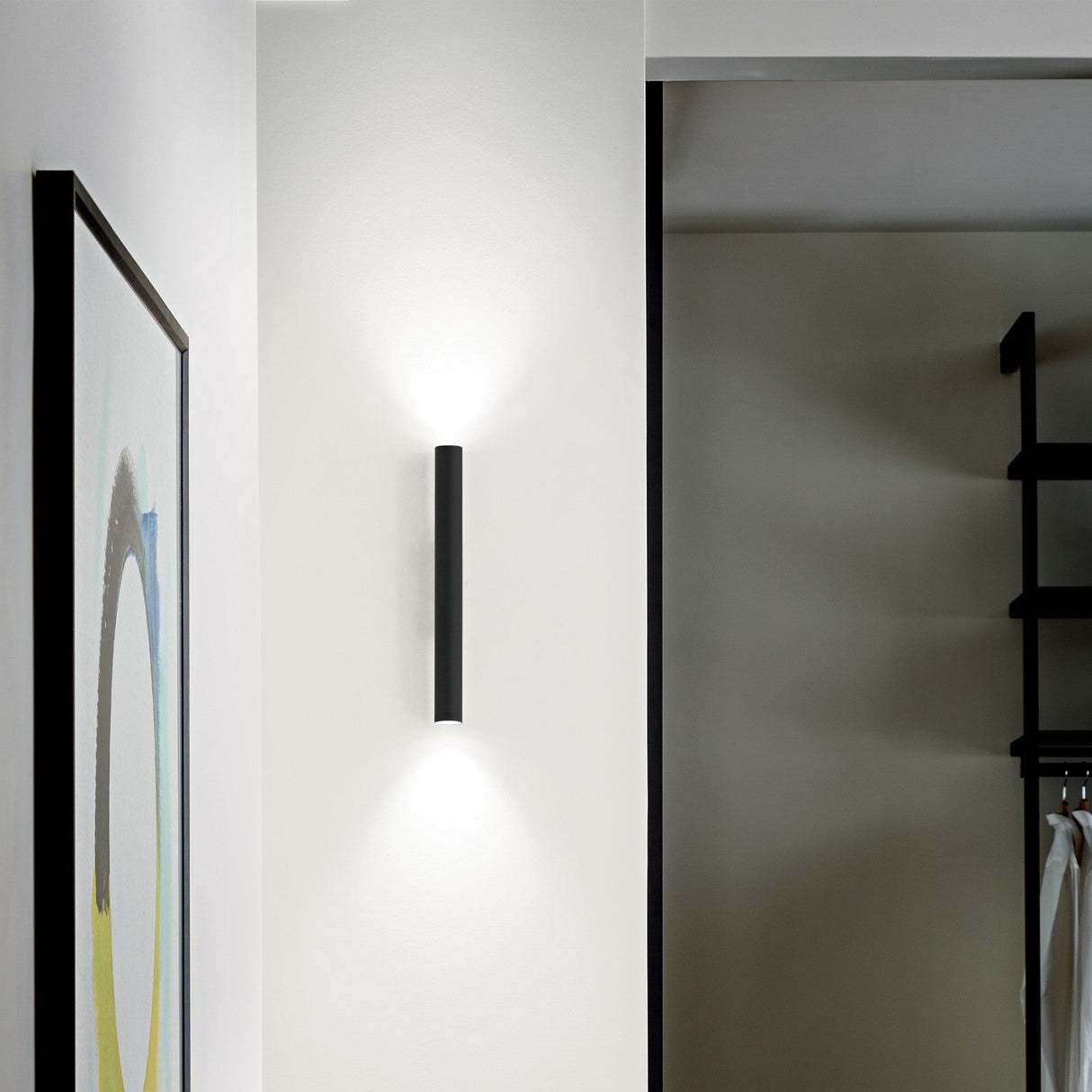 Look Round Wall Light 300mm - White in situ