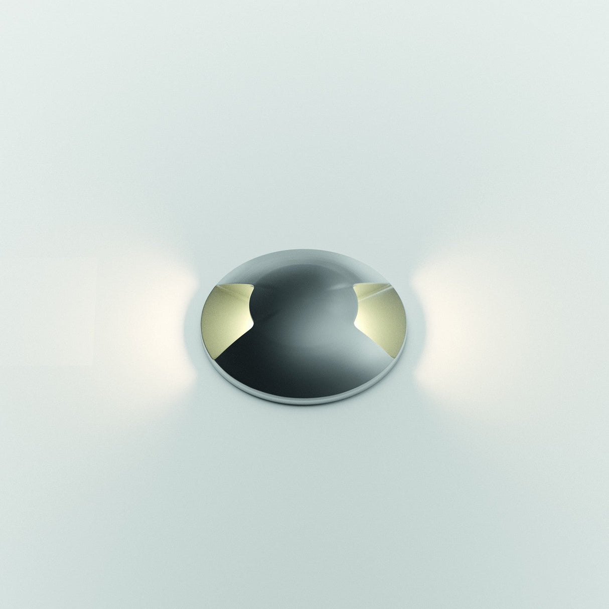 Rocket In-Ground Light 55mm Single 3000K - Steel in situ
