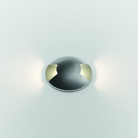 Rocket In-Ground Light 55mm Double 3000K - Steel in situ