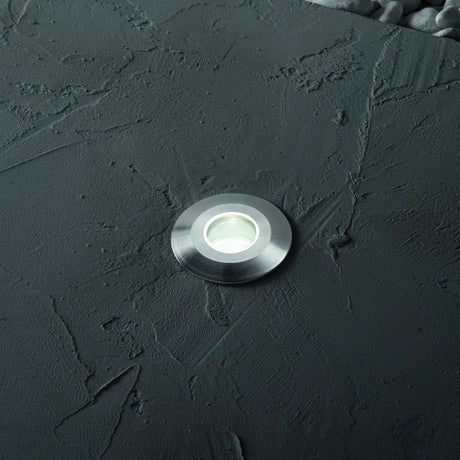 Rocket In-Ground Light 40mm 4000K - Steel in situ
