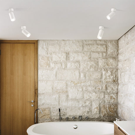 Dynamite Square Twin Spotlight - Brass in situ