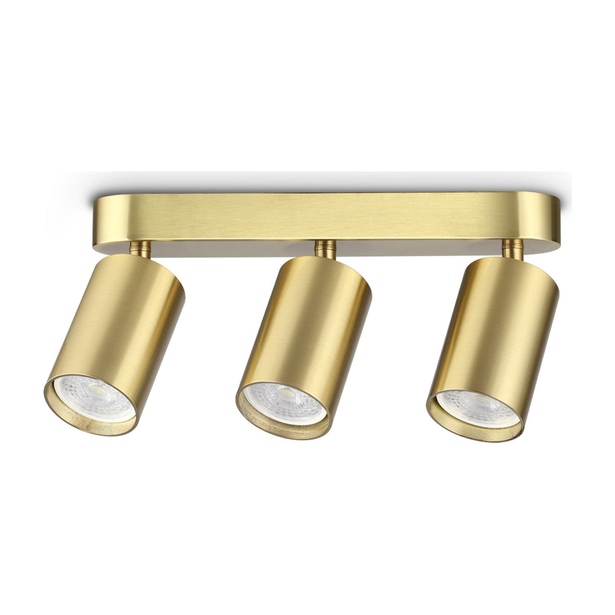 Dynamite Round Triple Spotlight - Brass