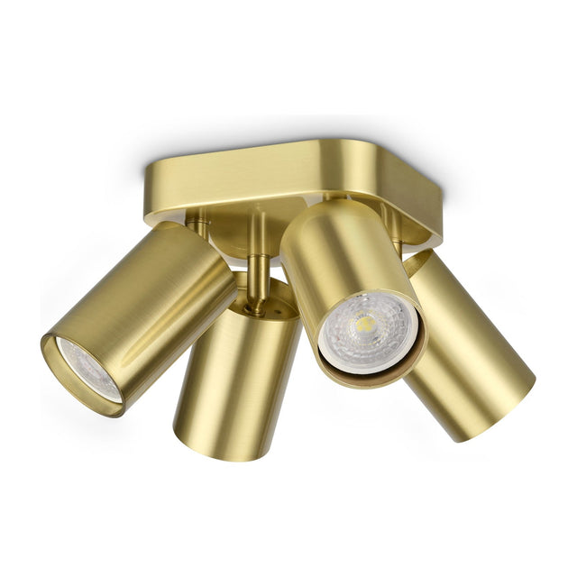Dynamite Round Quad Spotlight - Brass