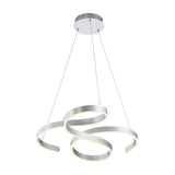 Francis LED Spiral Chandelier – Brushed Aluminium