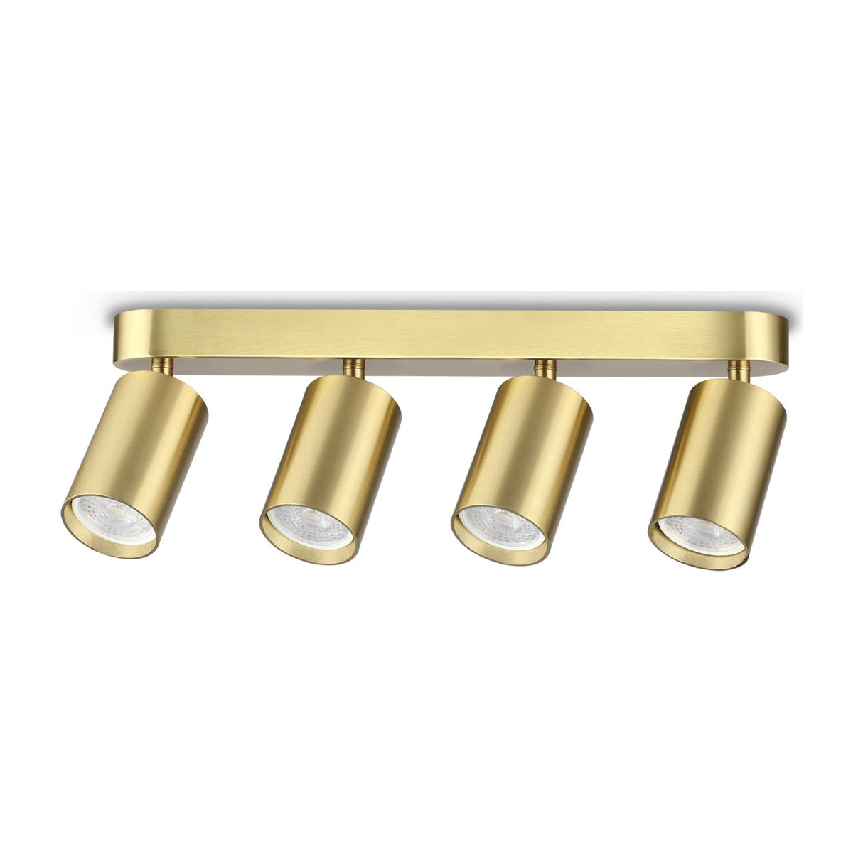 Dynamite Round Quad Spotlight Bar - Brass