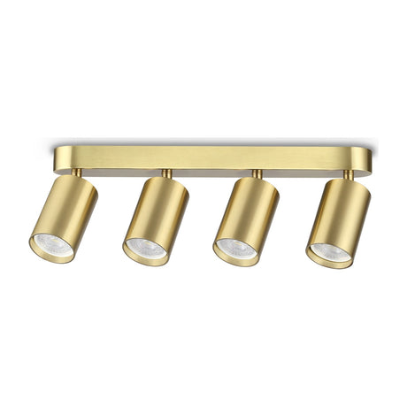 Dynamite Round Quad Spotlight Bar - Brass