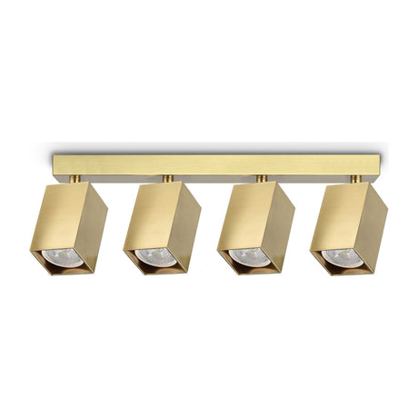 Dynamite Square Quad Spotlight Bar - Brass