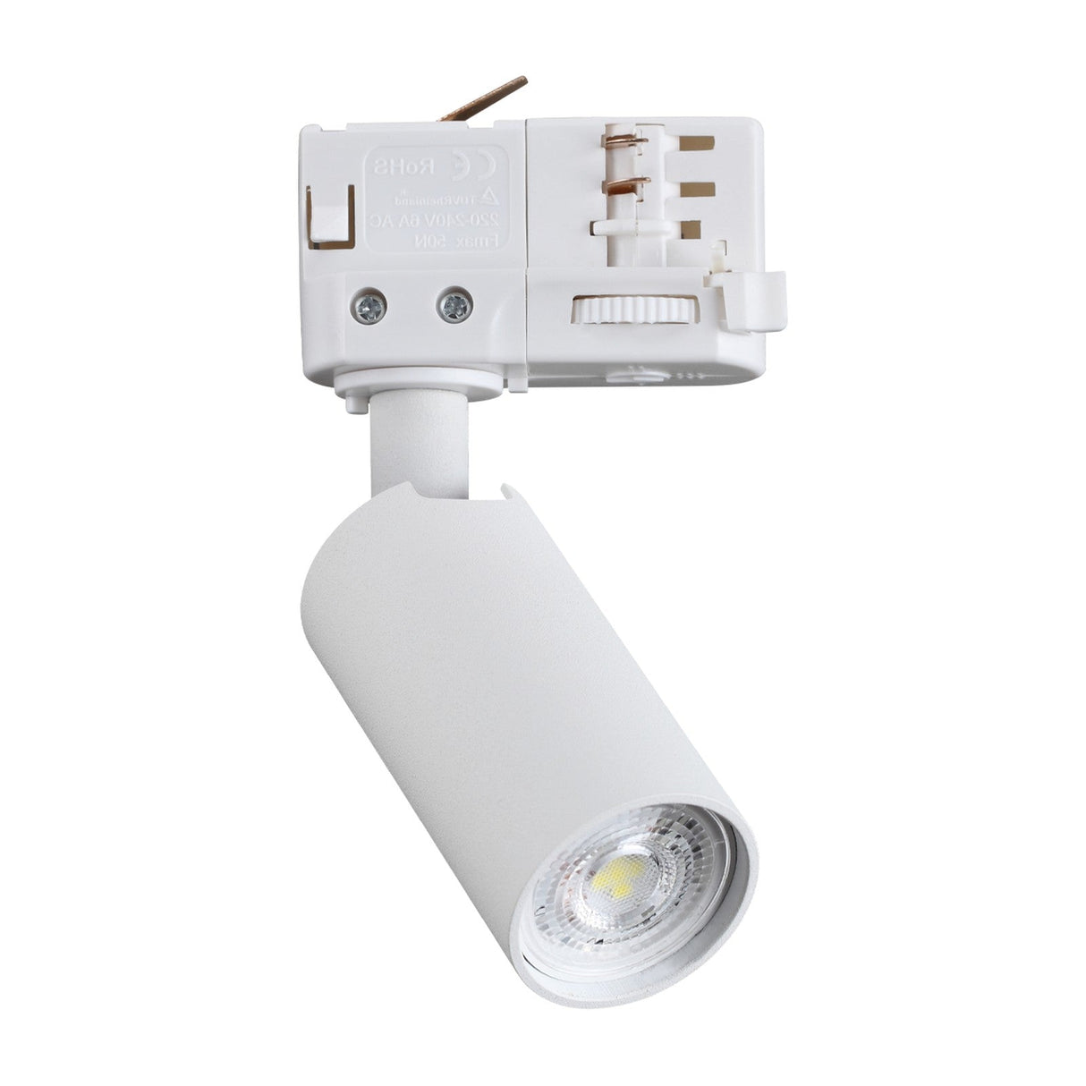 Dynamite 3-Phase Mini Round Track Spotlight - White