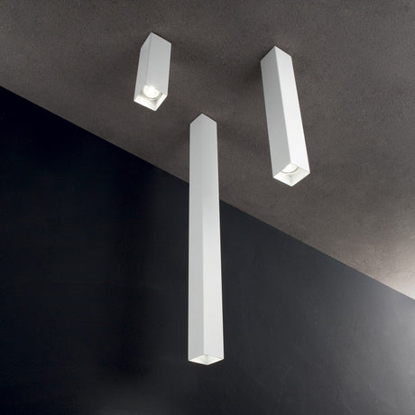 Look Square Ceiling Light 100mm - Brass in situ