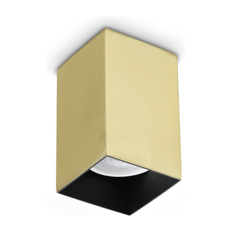 Look Square Ceiling Light 100mm - Brass