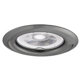 GU10 Recessed Downlight Round 10W Max IP20 60mm Cut-out - Graphite