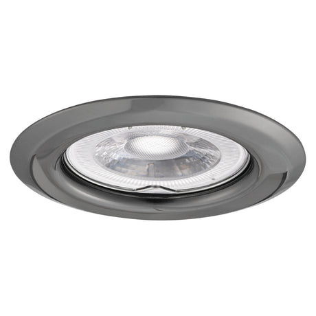 GU10 Recessed Downlight Round 10W Max IP20 60mm Cut-out - Graphite