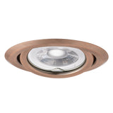 Adjustable GU10 Spotlight 15° Round 80mm Cut-out 10W max - Matte Copper