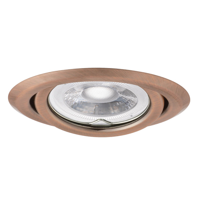 Adjustable GU10 Spotlight 15° Round 80mm Cut-out 10W max - Matte Copper