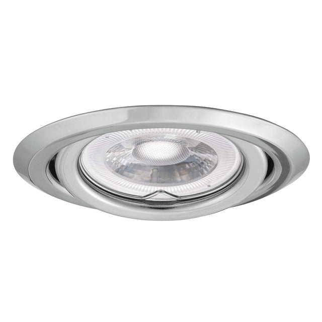 Adjustable GU10 Spotlight 15° 80mm Cut-out Round 10W max - Chrome