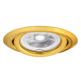 Adjustable GU10 Spotlight 15° Round 80mm Cut-out 10W max - Gold