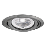 Adjustable GU10 Spotlight 15° Round 80mm Cut-out 10W max - Graphite