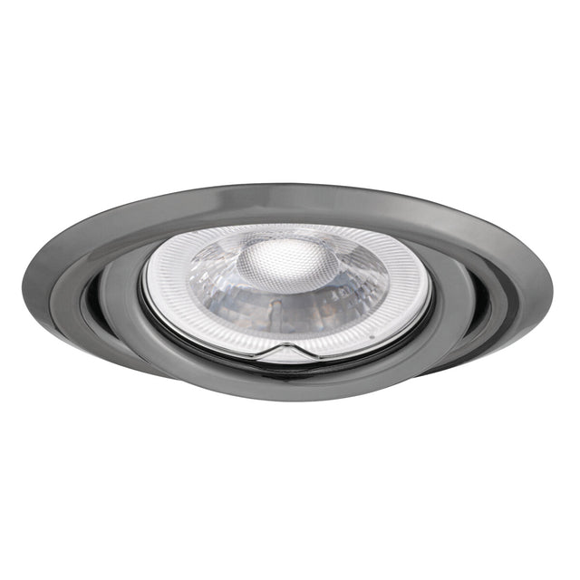 Adjustable GU10 Spotlight 15° Round 80mm Cut-out 10W max - Graphite